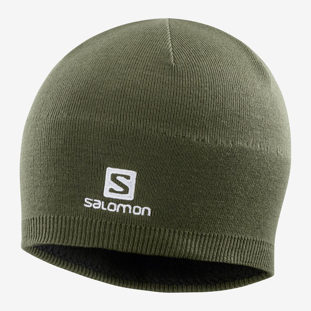 SALOMON RS WARM Philippines - Men's Hats - Green | 743182-LAQ